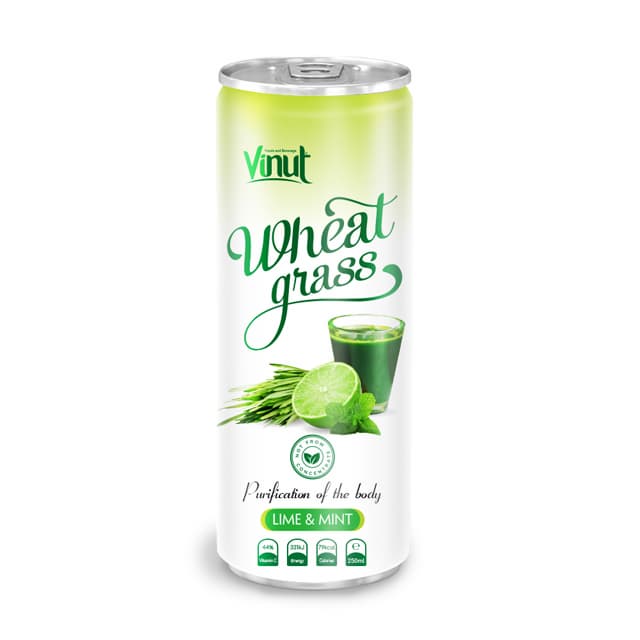 250ml Can Original Wheatgrass juice drink with Lime